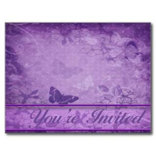 You're Invited Butterfly Postcards