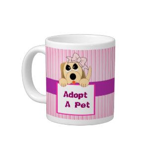 Adopt A Pet, Adorable Sign Extra Large Mugs