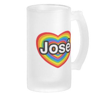 I love José. I love you José. Heart Coffee Mugs