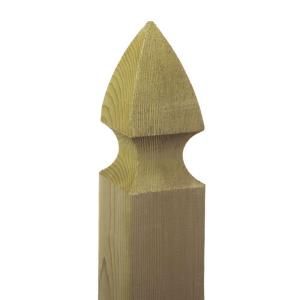 8 ft. x 4 in. x 4 in. Pressure Treated French Gothic Fence Post 105538