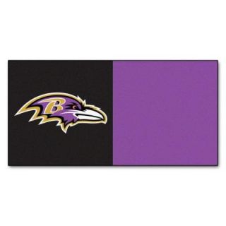 FANMATS Baltimore Ravens 18 in. x 18 in. Carpet Tile (20 Tiles / Case) 8548