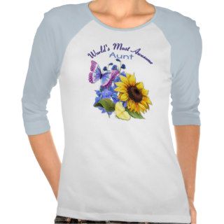 Butterfly Bouquet for Aunt Tshirts