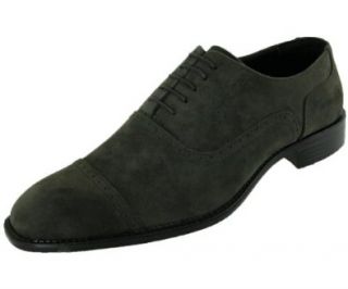 Amali Mens Olive Classic Oxford Faux Suede Dress Shoe Style 2321 Olive 195 13 D (M) US Shoes