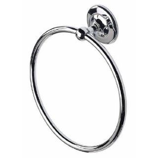 Hafele Voga   British Collection Towel Ring, Antique Silver, 7 11/16''W (195 mm) x 2 3/8''D (60 mm) x 8 7/16''H (215 mm), Shown in Polished Chrome Kitchen & Dining