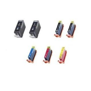 7 pack of Compatible Canon ink with chip to replace 2 pcs of Canon PGI 220, 5 pcs of CLI 221 Electronics