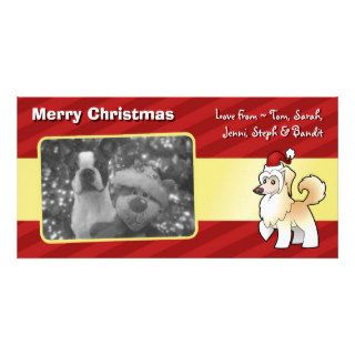 Christmas Chinese Crested (powderpuff) Picture Card