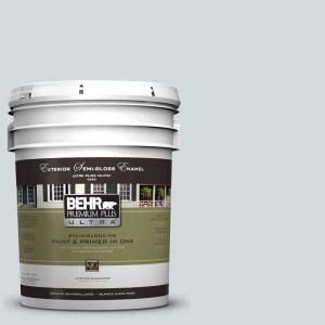 BEHR Premium Plus Ultra 5 gal. #PPU12 13 Urban Mist Semi Gloss Enamel Exterior Paint 585005