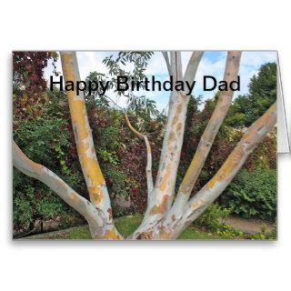 Tree Branches Happy Birthday Dad Card