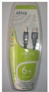 AtivaTM USB Device Cable, USB A To USB Mini B 4 Pin, 6' Computers & Accessories