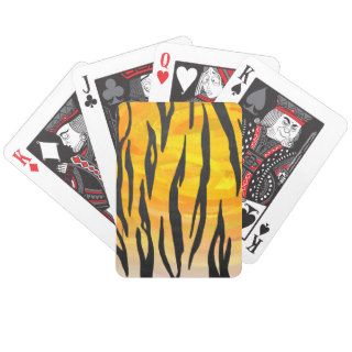 Tiger Black and Orange Print Card Deck