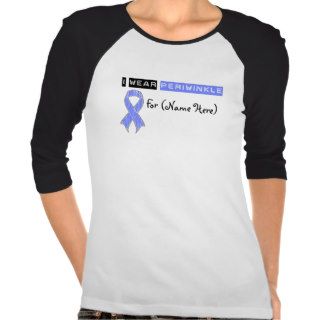 Customize I Wear Periwinkle Esophageal Cancer T Shirt