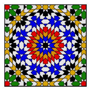 Islamic geometric pattern Poster