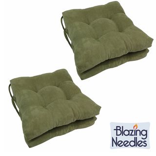 Blazing Needles Earthy 16 inch Square Microsuede Dining Chair Cushions (Set of 4) Blazing Needles Chair Pads