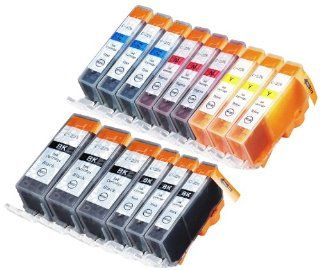 15 Pack Compatible Canon CLI 226 , PGI 225 3 Small Black, 3 Cyan, 3 Magenta, 3 Yellow, 3 Big Black for use with Canon PIXMA iP4820, PIXMA iP4920, PIXMA iX6520, PIXMA MG5120, PIXMA MG5220, PIXMA MG5320, PIXMA MG6120, PIXMA MG6220, PIXMA MG8120, PIXMA MG8120