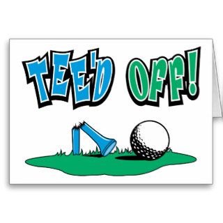 Golf Tee D Off Card