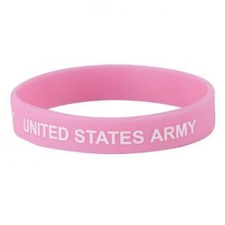 Army Silicone Wristband   Pink OSFM