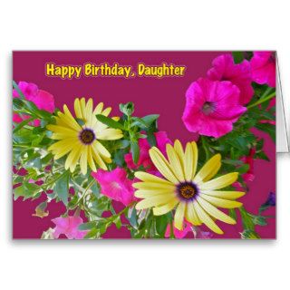 Mixed Flowers Daughter Birthday Card