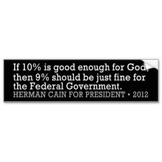 Herman Cain   999 Tax Plan Bumper Stickers