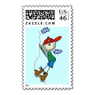Stick Figure Mountain Climbing Tshirts and Gifts Stamp