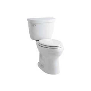 KOHLER Cimarron 2 piece 1.6 GPF Comfort Height Elongated Toilet with AquaPiston Flushing Technology in Honed White DISCONTINUED K 3589 HW1