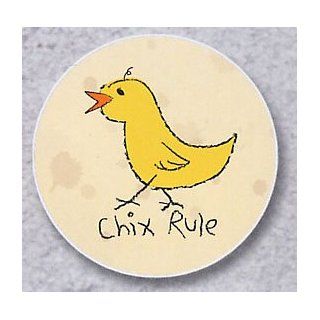 AutoCoaster ~ Chix Rule ~ Tile Drink Coaster for car cupholder   code 206 Kitchen & Dining