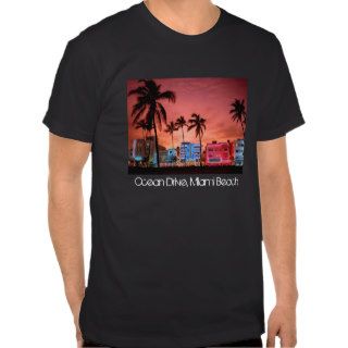 Ocean Drive   Miami Beach Skyline T Shirt