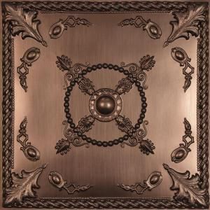 Ceilume Alexander Faux Bronze 2 ft. x 2 ft. Lay in or Glue up Ceiling Panel (Case of 6) V3 ALEX 22BBR