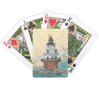 SW Ledge Lighthouse CT Chart Art Cathy Peek Map Deck Of Cards