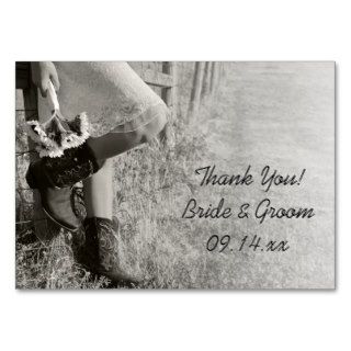 Cowgirl and Sunflowers Wedding Favor Tags Business Cards