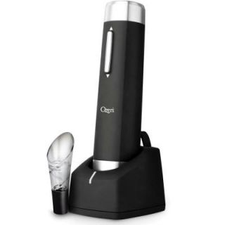 Ozeri Prestige Electric Wine Bottle Opener with Aerating Pourer, Foil Cutter and Elegant Recharging Stand OW05A