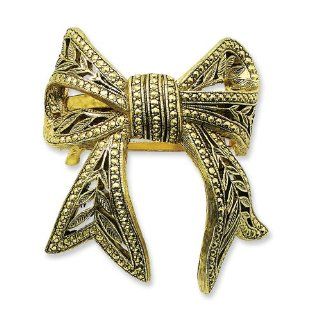 Brass tone Bow Ponytail Holder, Best Quality Free Gift Box Satisfaction Guaranteed Jewelry