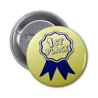 First Place Award Button Pin