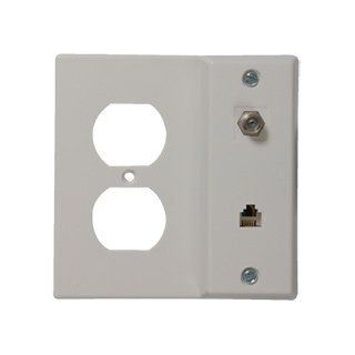 RCA VH63R Phone / Cable / AC Wall Plate   White Electronics
