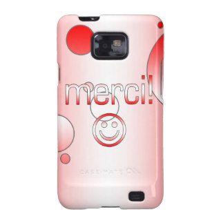 French Canadian Gifts Thank You Merci Smiley Face Samsung Galaxy S Case