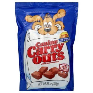 Canine Carry Outs Chewy Snacks, for Dogs, Delicious Beef Flavor, 25 Oz, (Pack of 4)  Wet Pet Food Pouches 