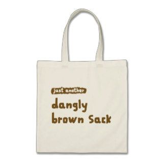 Dangly Brown Sack Canvas Bag