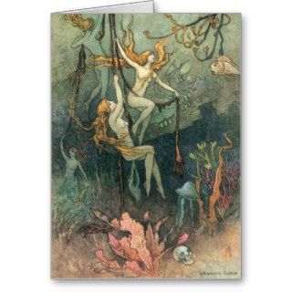 Victorian Mermaid Greeting card
