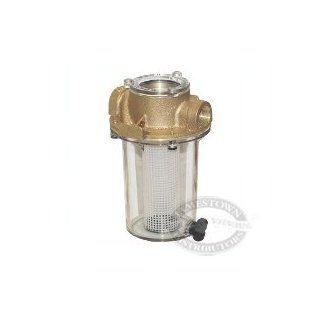 Groco ARG Bronze Raw Water Strainers w/ Non Metallic Basket ARG1250P 1 1/4 inch NPT x 10.6 inch H   Tools Products  