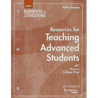 Resources for Teaching Advanced Students holt 9780030434495 Books