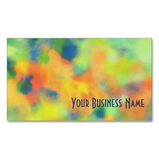 Orange, Blue Green Abstract Business Card