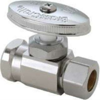 Water Supply Line Straight Stop Valve, 1/2" x 1/2"   Faucet Valves  