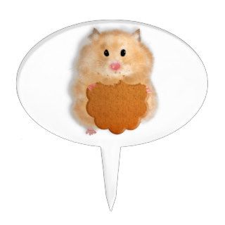 Funny Hamster Character illustration Cake Picks