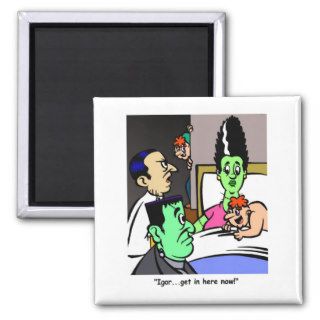 Bride of Frankenstein Cartoon Magnet