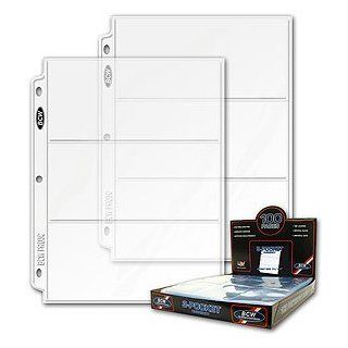 20 (Twenty Pages)   Pro 3 Pocket Coupon Storage Pages (3 Horizontal 3 1/2 x 8 inch Sized Top Loaded Slots)   Storage And Organization Products