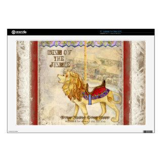 Circus King of the Jungle Lion Vintage Style Art Decal For 17" Laptop