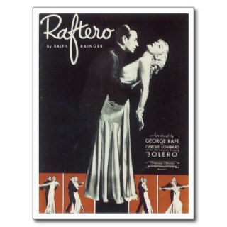 Raftero Bolero   Vintage Song Sheet Music Art Postcards