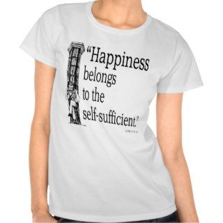 Aristotle Quote   Happiness   Quotes Sayings Tee Shirts
