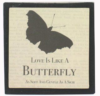 'Love Is Like a Butterfly' Plaque (G601) Ideal Gift By Giftsforthepresent   Decorative Plaques