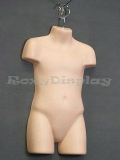 (PS C245F(5 7T)_3Units) Half Round Plastic Male Mannequin Fleshtone 3 units in 1 set