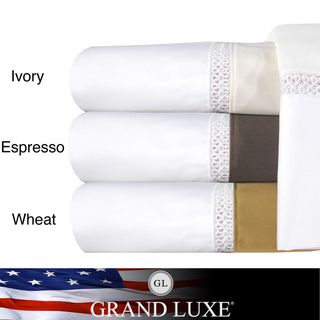 Grand Luxe Duetta Egyptian Cotton Sateen Deep Pocket 800 Thread Count Sheet Set Veratex Sheets